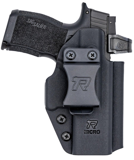 Rounded Gear Universal IWB Kydex Holster Fits Compact Handguns Black Right Hand