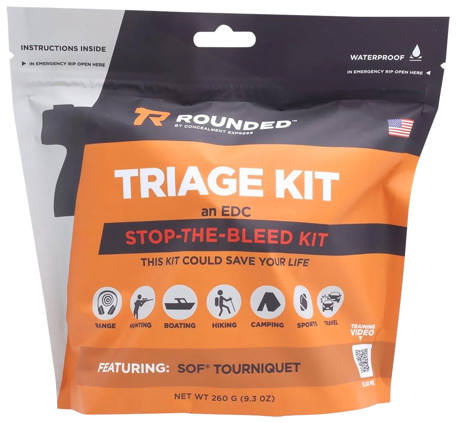 Rounded Gear Range Triage First Aid Kit for Range Bags & Hiking