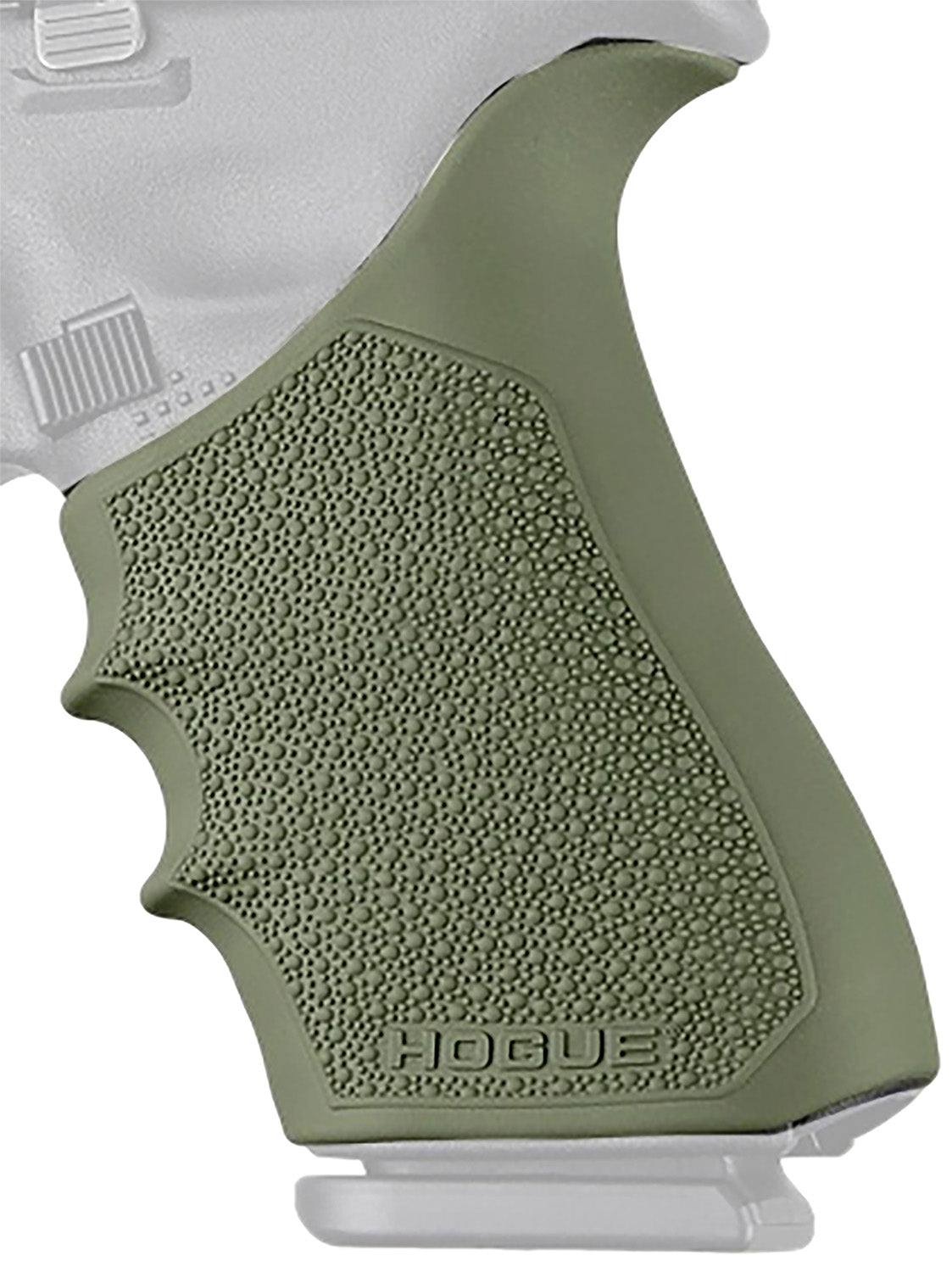 Hogue HandAll 17021 OD Green Beavertail Rubber Pistol Grip Sleeve