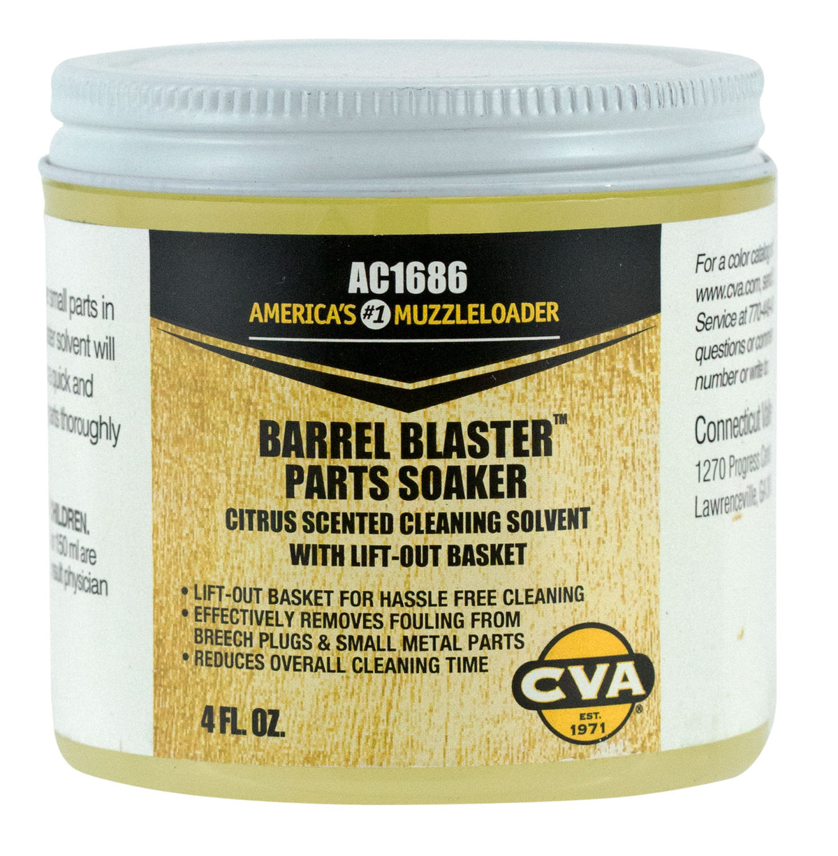 CVA AC1686 Barrel Blaster 4 oz Parts Soak Solution for Heavily Fouled Muzzleloader Parts