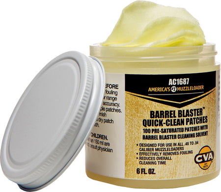 CVA AC1687 Barrel Blaster 6 oz Pre-Saturated Quick Clean Patches for Muzzleloader Barrels