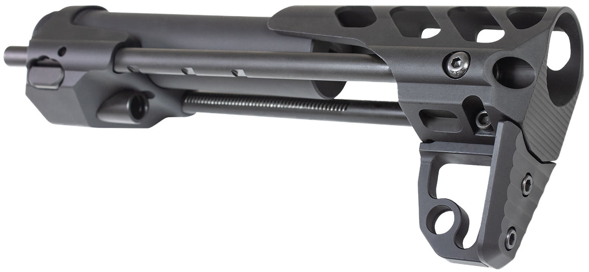Odin Works OSCQSBLK CQ-S Black Aluminum Compact Rifle Stock for AR-15/M4/5.56/.223