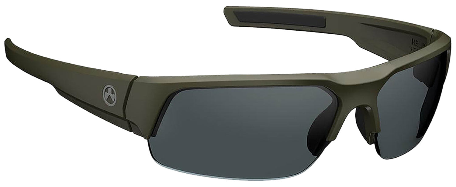 Magpul MAG109713151100 Helix Eyewear Gray Lens OD Green TR90NZZ Frame