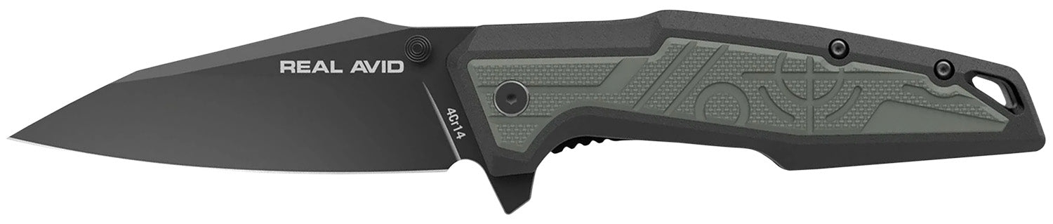 Real Avid AVRAV1 RAV-1 3.25" Modified Clip Point Folding Pocket Knife Black Oxide Blade