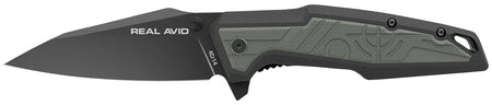 Real Avid AVRAV1 RAV-1 3.25" Modified Clip Point Folding Pocket Knife Black Oxide Blade