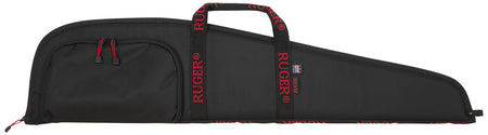 Ruger 27140 40-Inch Black Endura Rifle Case Red Logo Zippered Accessory Pocket Dense Foam