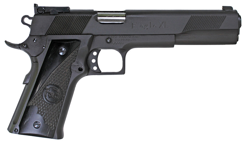 Iver Johnson Arms EAGLEXLDS Eagle XL 45 ACP 14+1 6" Stainless Steel Barrel, Matte Black Steel Serrated Slide, Matte Black Steel Frame w/Beavertail, Black G10 Grip