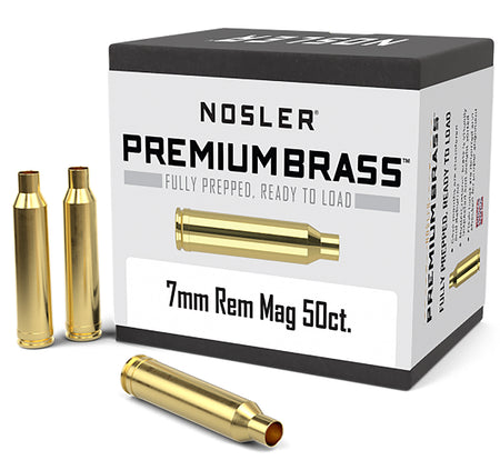 Nosler 7mm Rem Mag Premium Unprimed Rifle Brass Cases 50/Box