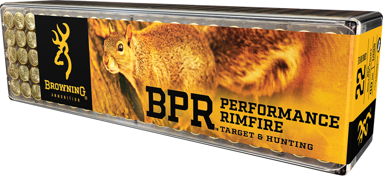 Browning .22 Long Rifle BPR Performance Rimfire 40 grain Lead Hollow Point ammunition