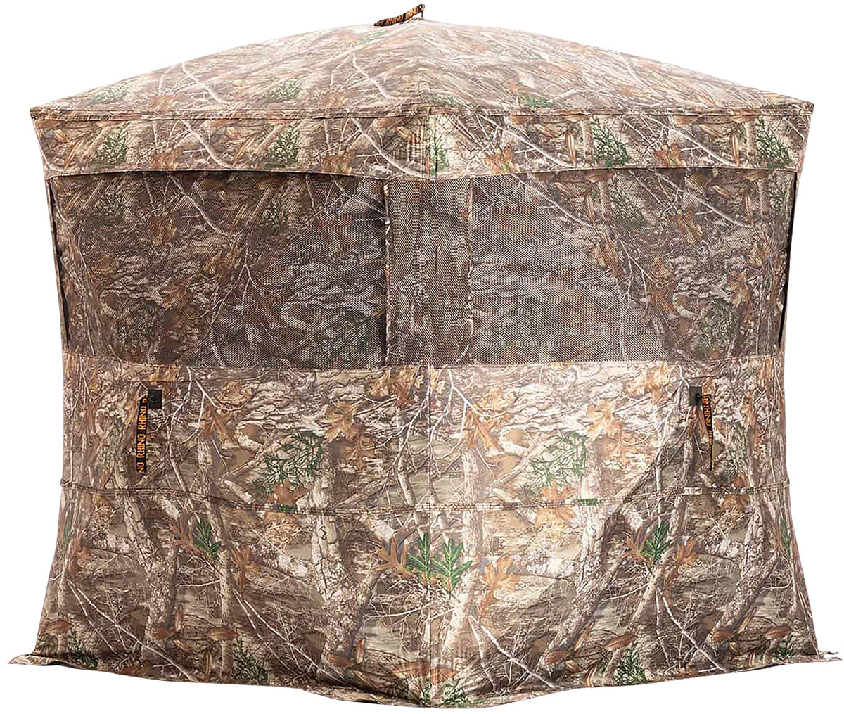 Rhino Blinds RBO163 150 Denier 5-Hub Realtree Edge Ground Blind w/ Mesh