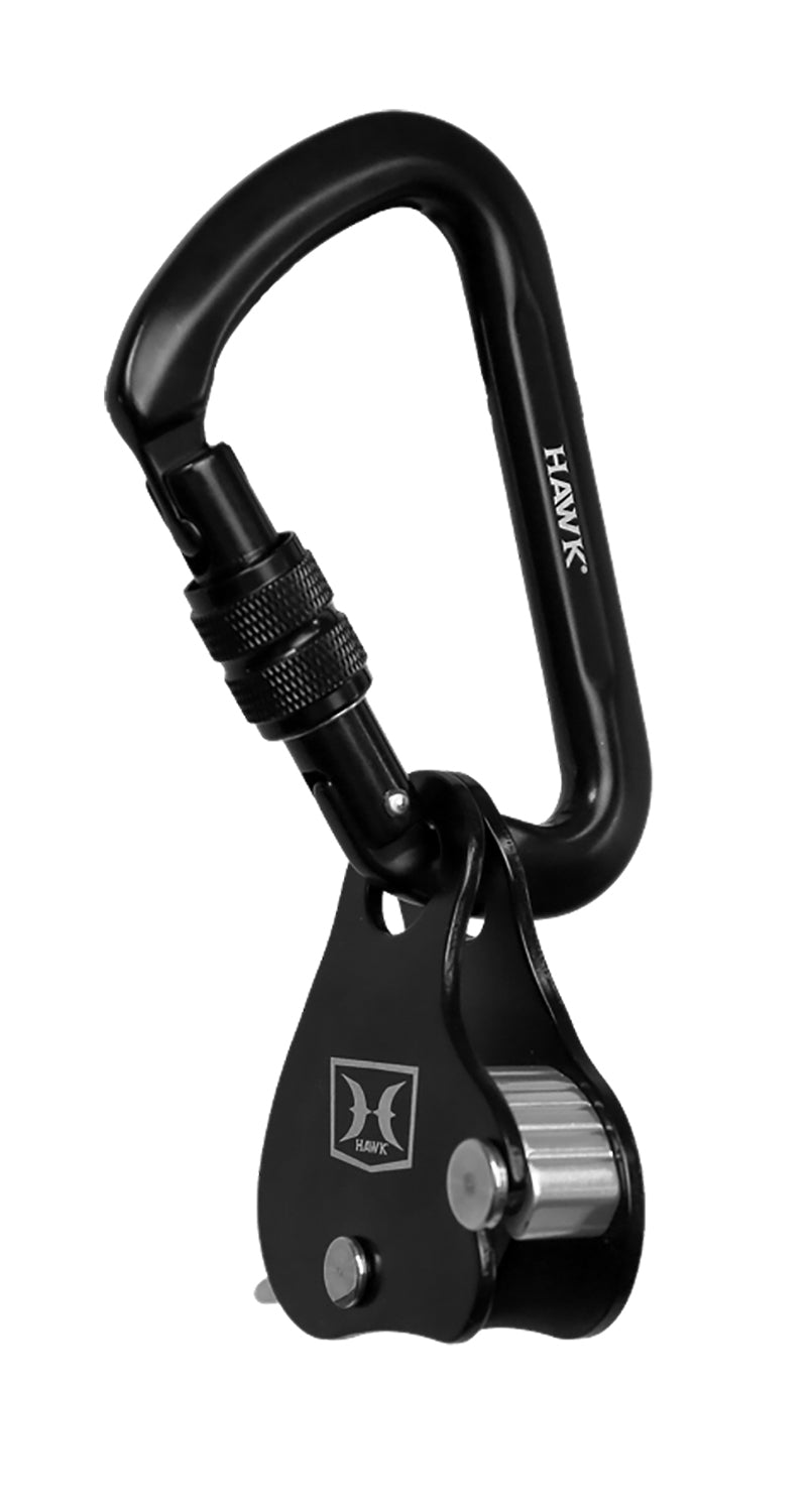 Hawk HWKASCDR Lightweight Rope Grab Ascender Combo Black Aluminum