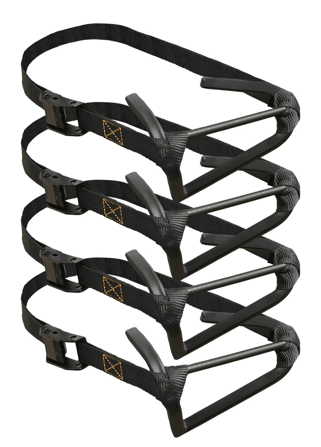 Muddy MUD-MSS-4PK Ultra-Compact Stagger Steps Steel with Cam Buckle 4-Pack Black