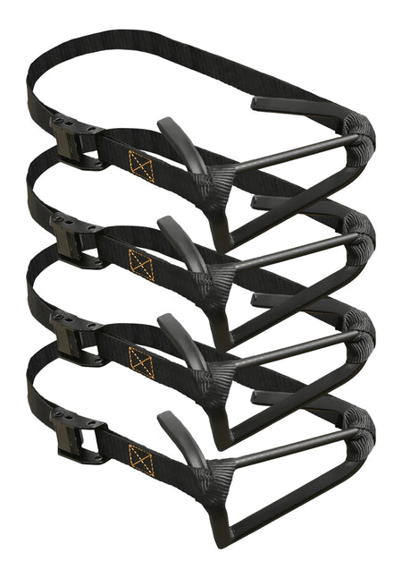 Muddy MUD-MSS-4PK Ultra-Compact Stagger Steps Steel with Cam Buckle 4-Pack Black