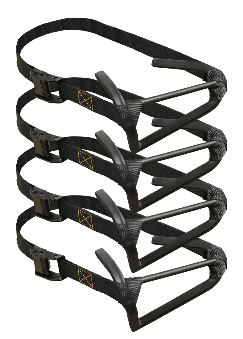 Muddy MUD-MSS-4PK Ultra-Compact Stagger Steps Steel with Cam Buckle 4-Pack Black