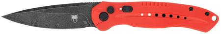 CobraTec Diablo Folding Automatic Knife 3.50" Stonewashed D2 Blade Red G10 Scales Safety Switch
