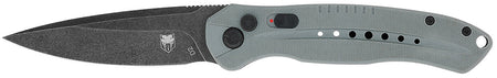 CobraTec Diablo Folding Automatic Knife 3.50" Stonewashed D2 Blade Gray G10 Scales Safety Switch