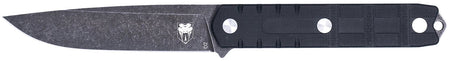 CobraTec Outdoor Warrior Full Tang Fixed Blade Knife 4.50" Stonewashed D2 Black G10 Scales Kydex Sheath