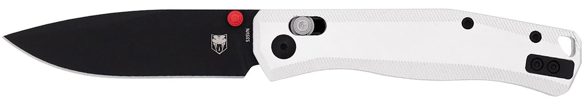 CobraTec Regent EDC Folder 3.25" Black TiCN S35VN Steel Blade, 4.25" Silver Aluminum Handle