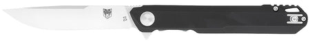 CobraTec Monarch 3.50" Folding Plain Satin D2 Steel Drop Point Blade, 4.75" Black G10 Scales