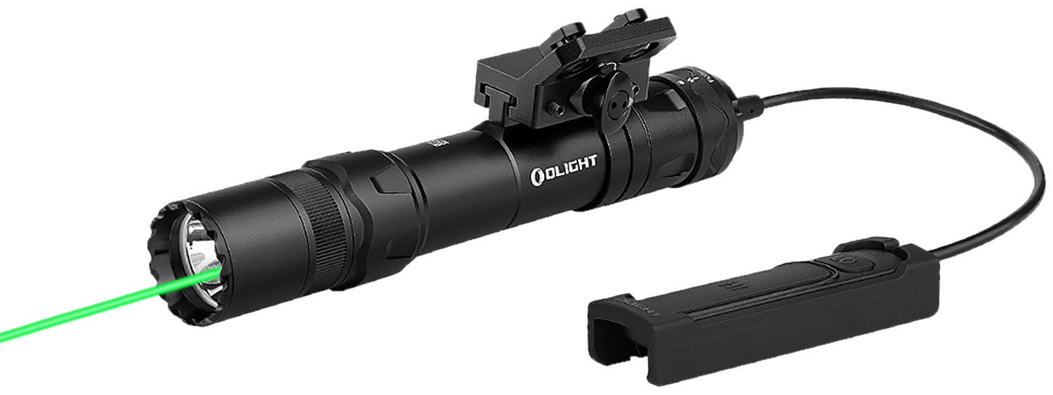 Olight ODINGLPBK Odin GL Weapon-Mount Flashlight Black 1,500 Lumens Green Laser