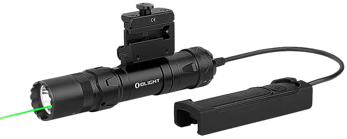 Olight ODINGLMINI Odin GL Mini Weapon-Mount Flashlight Black 1,000 Lumens Green Laser