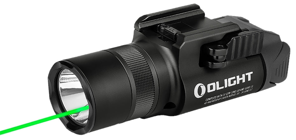 Olightstore Baldr Pro R Black 300/500/1350 Lumens Weapon Light Green Laser Rechargeable