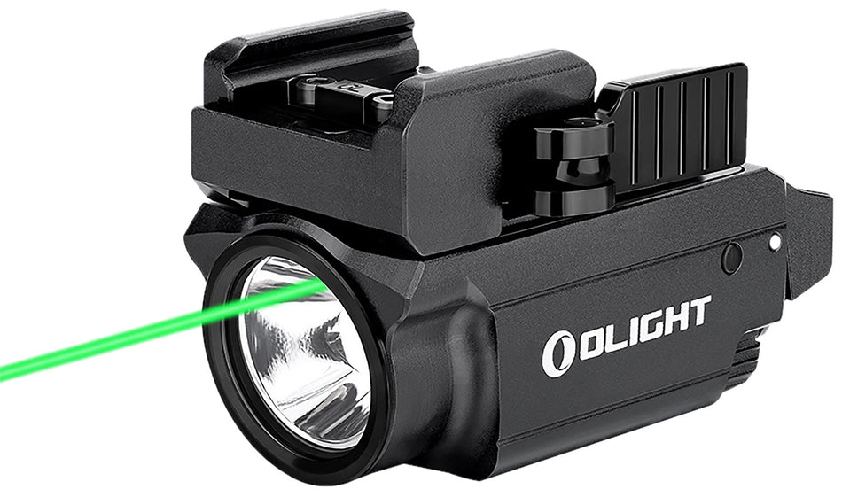 Olight OBALDRMINIBK1 Baldr Mini Black 100/600 Lumen LED Weapon Light with Green Laser Sight
