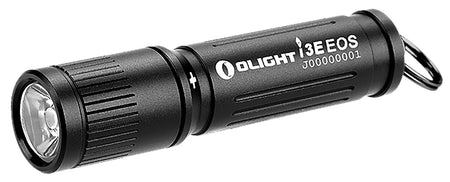 Olight i3E EOS Black Anodized 90 Lumens White LED Compact Keychain Flashlight
