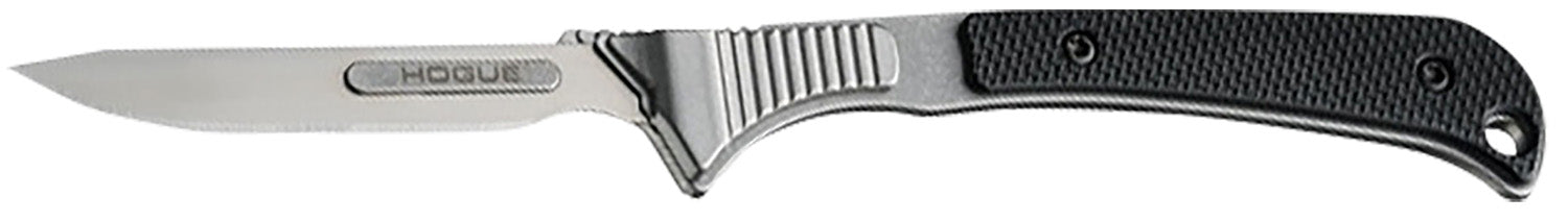 Hogue 35876 Expel Fixed Scalpel Knife 2.050" High Carbon Steel Blade Black G10 Scales SS Handle w/ Blade Set