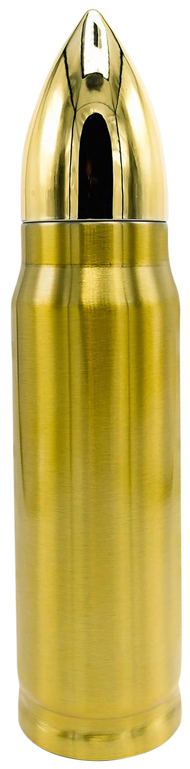 Caliber Gourmet Bullet Thermos 17 oz Stainless Steel Leak Proof Gold CBG-TMS-1032