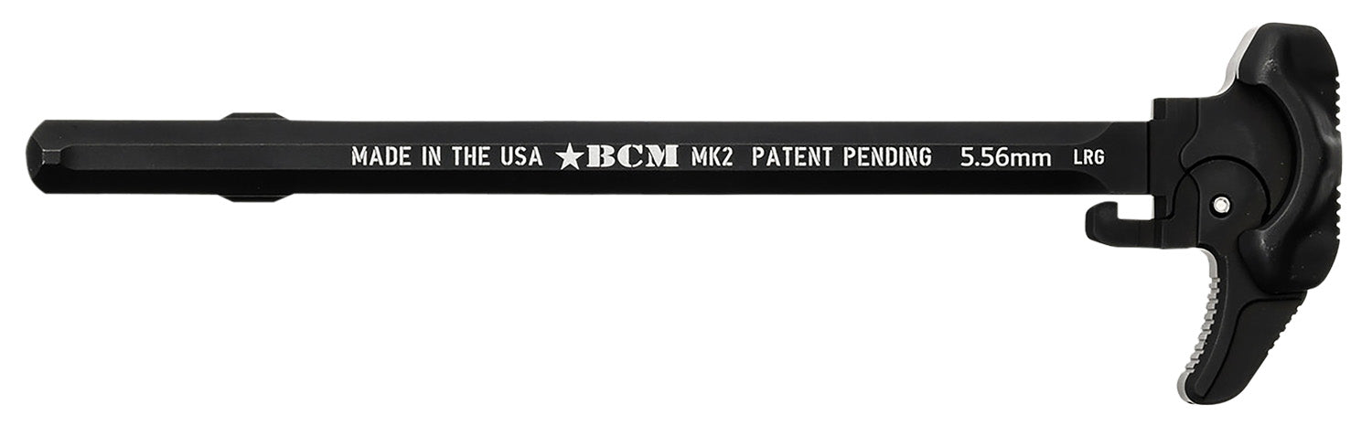 BCM GFHMK2LRG AR-15 MK2 Asymmetric Charging Handle Large Black 7075 T6