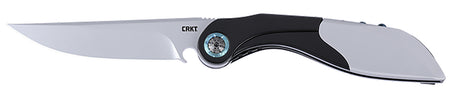 CRKT 5702 Nucleus 3.19" Folding 12C27 Sandvik Blade with Bead Blasted Finish, Black/Red G10 Handle