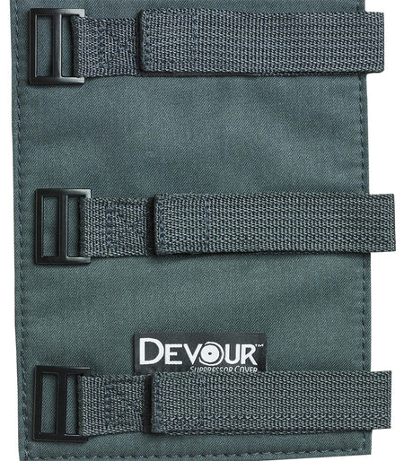 Devour 9" Gray Suppressor Cover with Adjustable Straps and 1800F Rated Felt