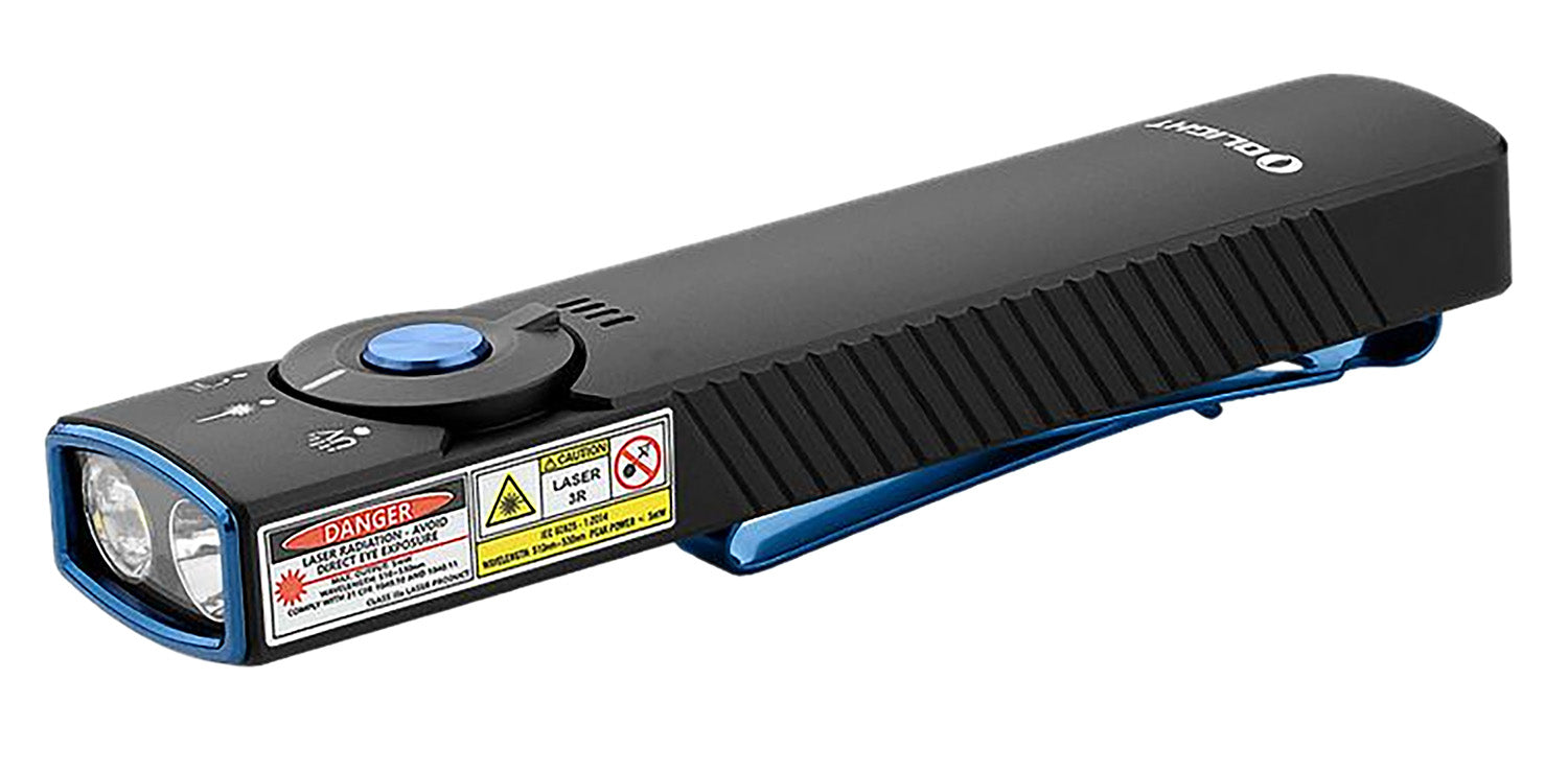Olight Arkfeld Pro Black 1,300 Lumens White LED with Green Laser and UV EDC Flashlight