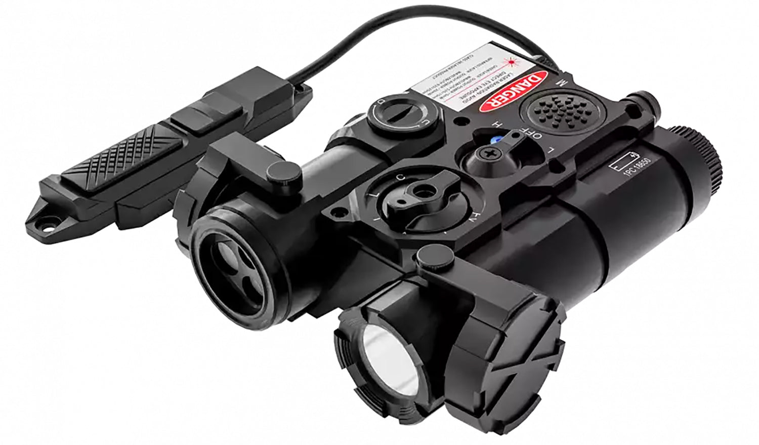 AGM Global Vision WLAD-CLA1-B1 Black Green Laser IR Pointer IR Illuminator White LED 300 Lumen Weapon Device