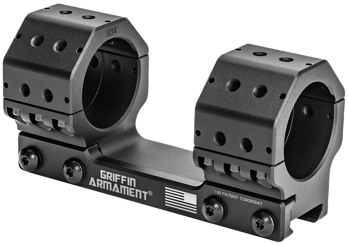 Griffin Armament GSM135H34MM Griffin Precision Mount Ring Combo Black 34mm