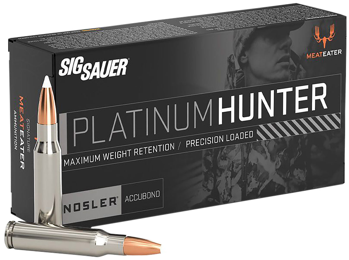 Sig Sauer 7mm Remington Mag Platinum Hunter 160 grain Nosler AccuBond Bonded Polymer Tip ammunition