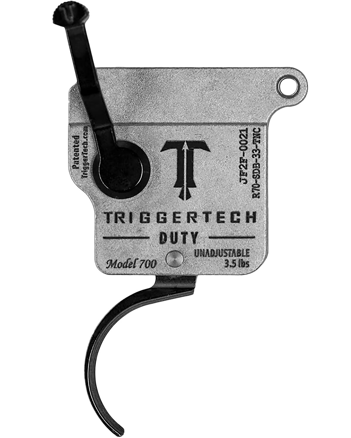 TriggerTech Remington 700 Special Black Single-Stage Curved Drop-In Trigger Right