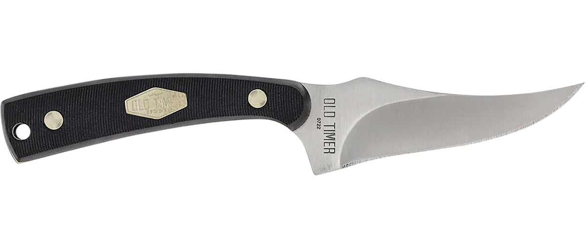 Old Timer Sharpfinger Compact Fixed Blade Hunter 3.30" Stainless Steel with Brown Delrin Scales