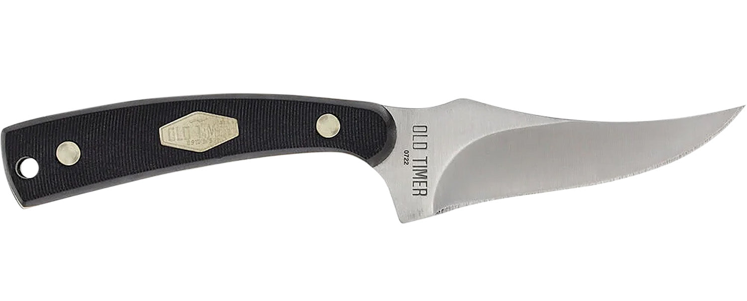 Old Timer Sharpfinger Compact Fixed Blade Hunter 3.30" Stainless Steel with Brown Delrin Scales