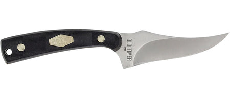 Old Timer Sharpfinger Compact Fixed Blade Hunter 3.30" Stainless Steel with Brown Delrin Scales