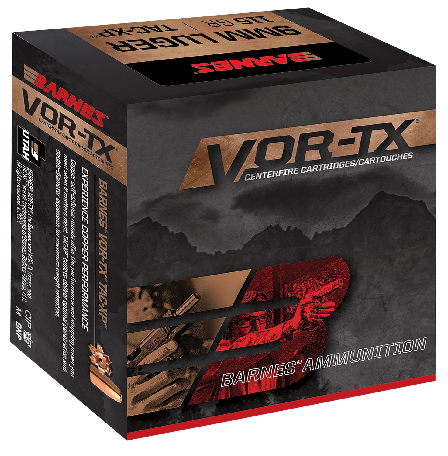 Barnes .45 ACP/Auto VOR-TX 185 grain TAC-XP ammunition