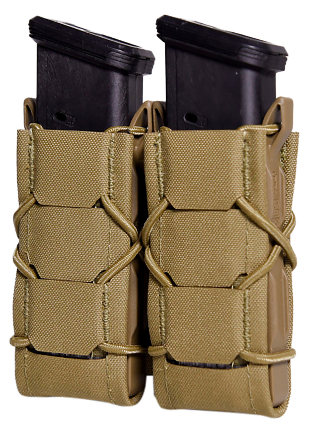 High Speed Gear Gen 2 Double Pistol TACO Coyote Brown Nylon Laminate MOLLE Magazine Carrier
