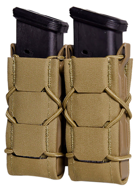 High Speed Gear Gen 2 Double Pistol TACO Coyote Brown Nylon Laminate MOLLE Magazine Carrier