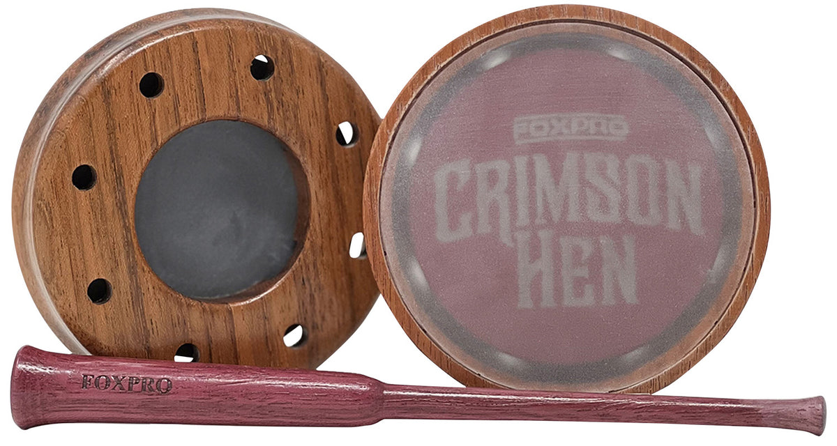 Foxpro Crimson Tip Turkey Pot Call with Cherry Wood Construction