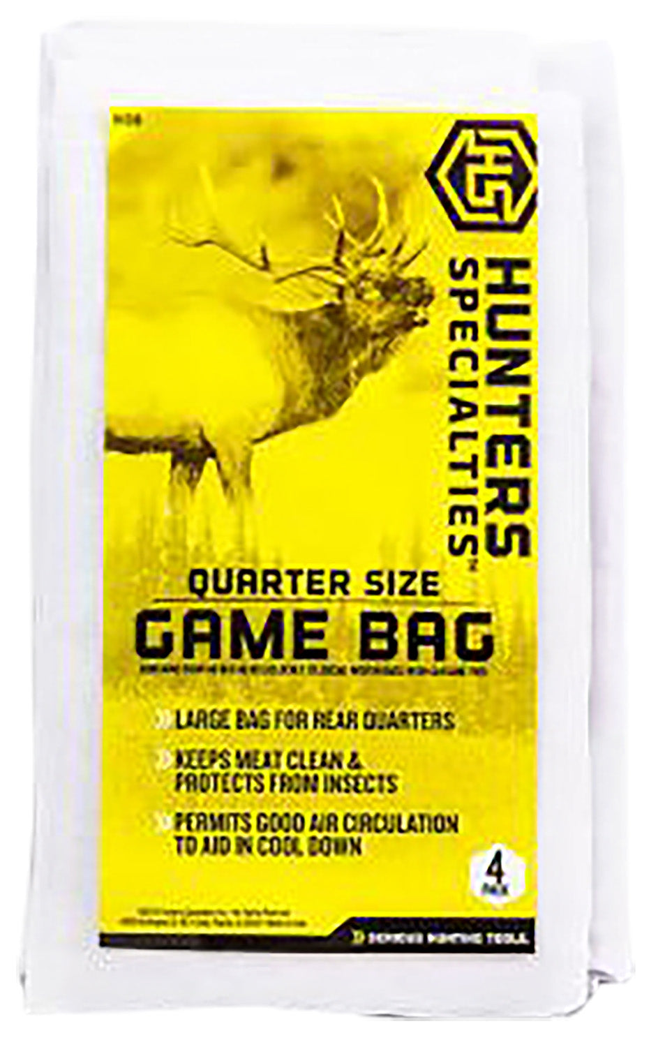 Hunters Specialties Quarter Game Bags 40x48 Inch 4 Pack Insect Protection