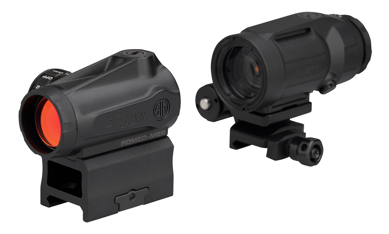 Sig Sauer Romeo-MSR Gen II w/Juliet5 Micro Magnifier 2 MOA Red Dot and 5x Magnifier Black