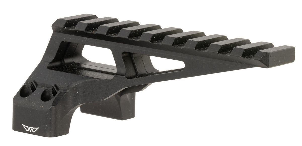 Warne 7859M Skyline Diving Board Extended Rail Mount Black Aluminum 30mm Tube