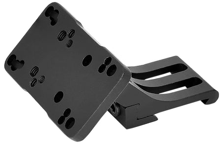 Warne 6110MR Red Dot Riser 45 Degree Offset Mount Right Hand Black Anodized Fits Holosun/Sig Romeo3/Doctor