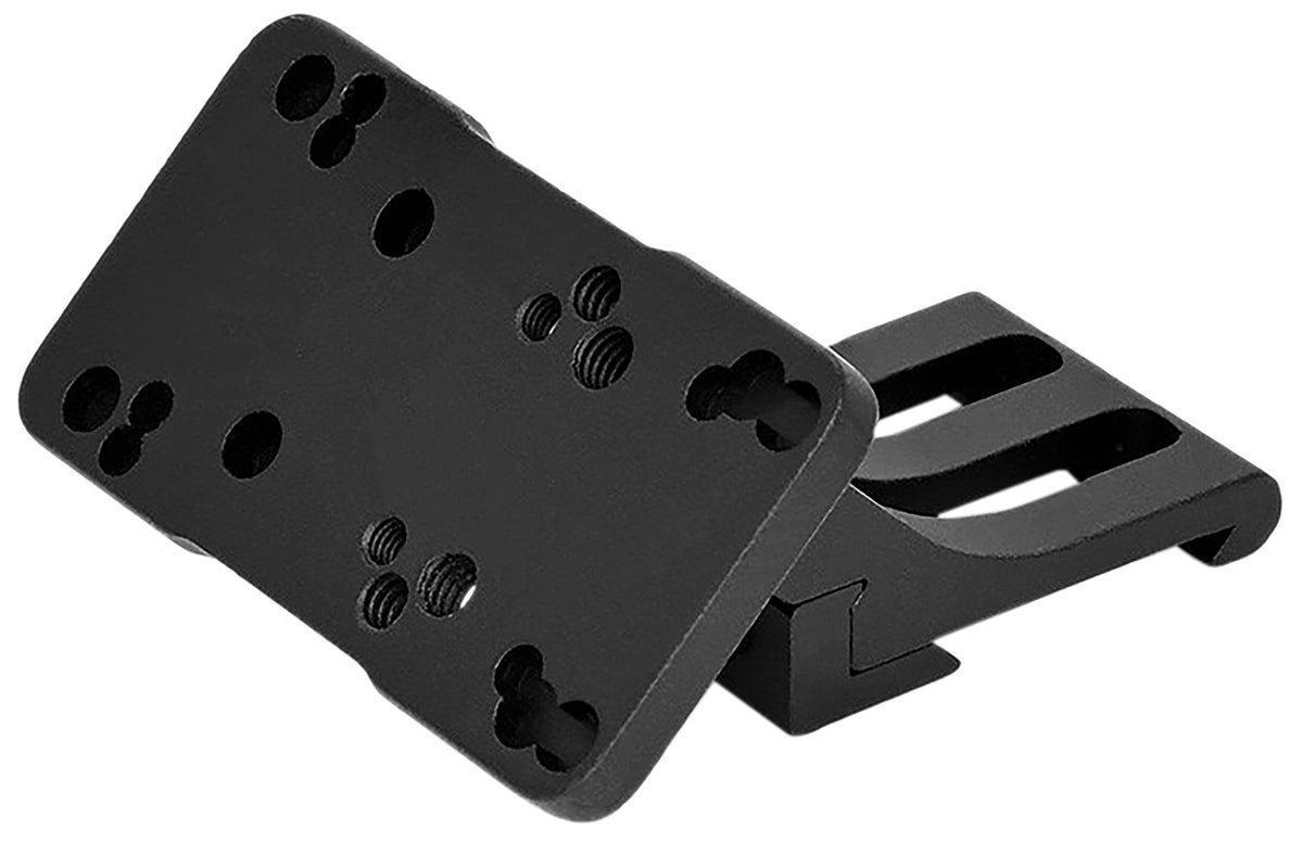 Warne 6110ML Red Dot Riser 45 Degree Offset Mount Left Hand Black Anodized Fits Holosun/Sig Romeo3/Doctor